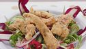 Filetti di pollo combattente con misticanza di verdure