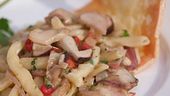 Hilatiaddi con funghi porcini e cialda di provola