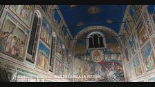 All'interno della Cappella degli Scrovegni di Padova