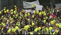 Il corteo rosa dei gilet gialli