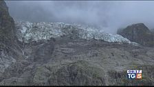 Il ghiacciaio frana Sos in Val D'Aosta