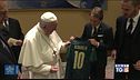 La Nazionale in visita da Papa Francesco