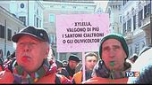 Dall'olio al latte, proteste in piazza