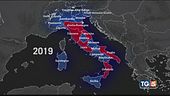 L'onda blu che colora il paese
