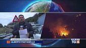 Incendi al nord Pioggia e neve al sud