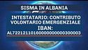 Aiuto alla popolazione albanese colpita dal sisma