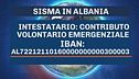 Aiuto alla popolazione albanese colpita dal sisma