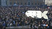 Sardine, pienone a Piazza S. Giovanni