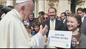 Incontro tra Papa Francesco e Greta Thumberg