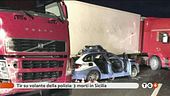 Tir travolge volante della polizia