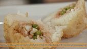 Arancini con seppie e piselli