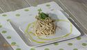 Spaghettoni con bottarga e carciofi