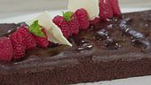 Torta cioccolato e lamponi