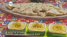 Nachos con guacamole di mais