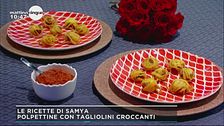 Polpettine con tagliolini croccanti