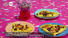 Omelette dolce con frutta secca