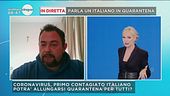In diretta parla un italiano in quarantena