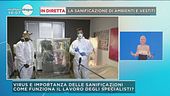In diretta la sanificazione di ambienti e vestiti