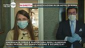 In diretta le sanificazioni in un hotel di Roma