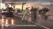 Coronavirus: sanificazione all'aeroporto di Fiumicino