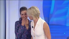 Giulia Michelini entra in studio