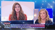 Giorgia Meloni nell'arena di Live