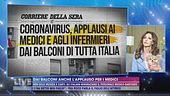 Dai balconi l'applauso per medici e infermieri