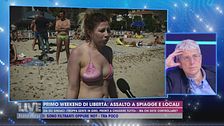 Mondello, la spiaggia affollata