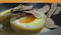 Uovo dorato con lenticchie e tartufo