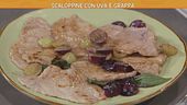 Scaloppine con uva e grappa