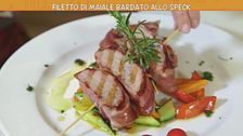 Filetto di maiale bardato allo speck