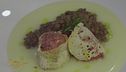 Polpette di cotechino e lenticchie su cremoso di patate