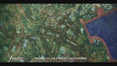 La Sala  delle Asse dipinta da Leonardo nel Castello sforzesco di MIlano