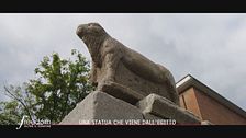 Benevento: una statua di granito rosso che viene dall'Egitto