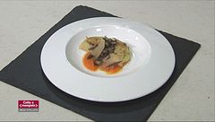 Calzoncino di patate e pasta cresciuta, Risotto all'Amarone, Broccolo bistecca crema e cous cous