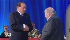Silvio Berlusconi - Leader di Forza Italia - L'uscita dallo studio