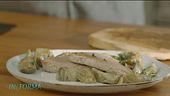 Fiori di tonno con carciofi e pepe rosa