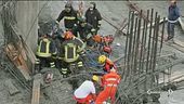Crollo al cantiere, paura e feriti