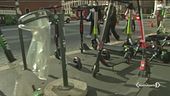 Roma e Milano, caos monopattini