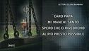 Bibbiano, la lettera al papà