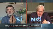 Indossare la mascherina: Jacopo Fo a favore, Sgarbi contrario