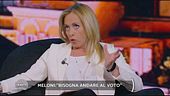 Meloni: "Bisogna andare al voto"