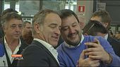 Matteo Salvini al citofono