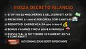 Bozza del decreto rilancio