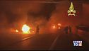 Auto in fiamme Assalto a portavalori