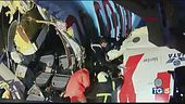 Aereo turco atterra, si spezza e prende fuoco