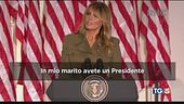 Melania con Trump "L'America nel cuore"