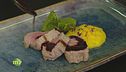 Filetto di vitello cotto con fieno e sale