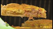 Torta salata con trota affumicata