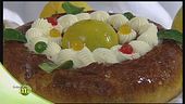 Torta bavarese al bergamotto e sorbetto al bergamotto